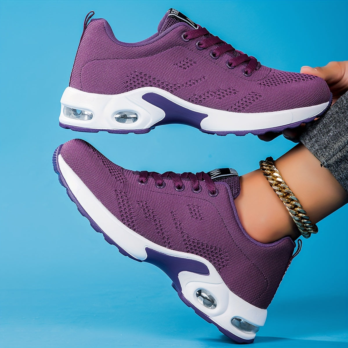 Lace Up Mesh Air Cushion Sneakers