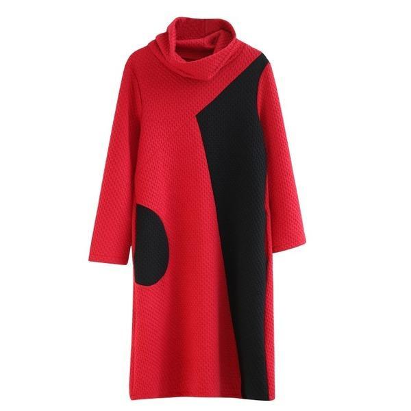 Long Sleeve V-Neck Fitted Midi Dress - View 4