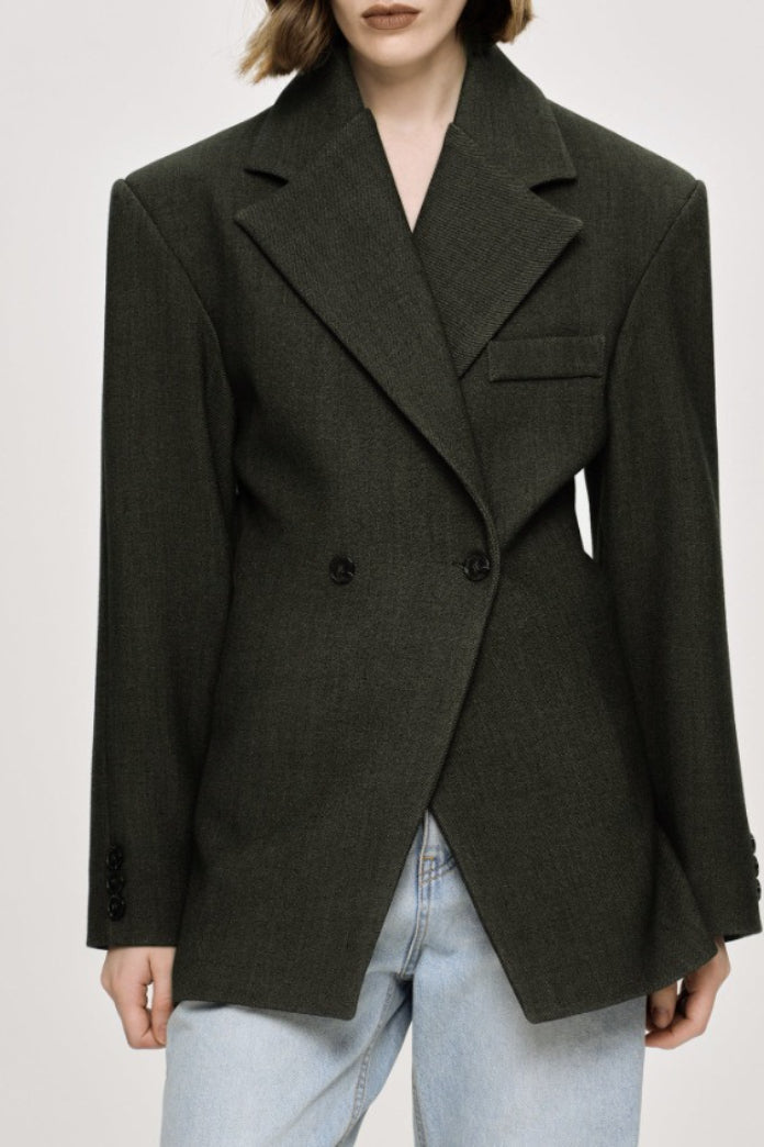 Elevated Relaxed Notch Lapel Blazer