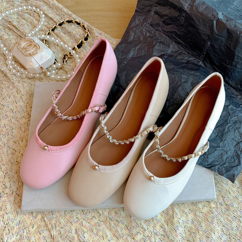 Abianne Round Toe Block Heels Mary Jane Shoes