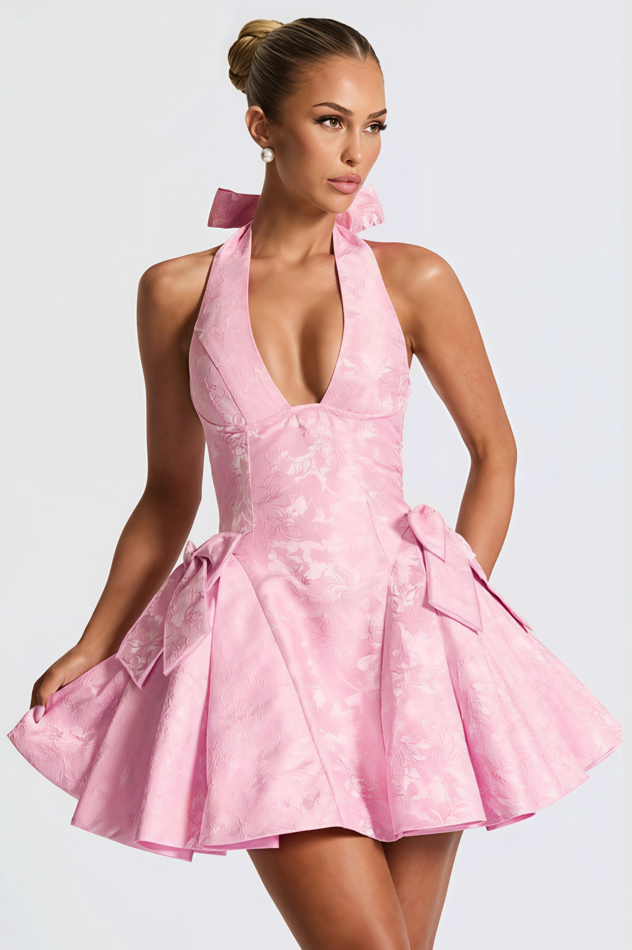 Halter Neck Midi Dress