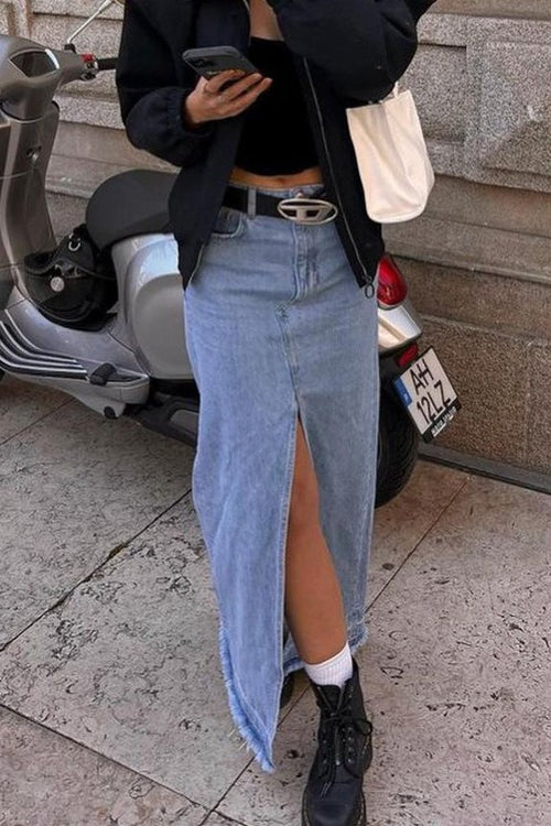 Vintage Washed Bodycon Denim Jeans