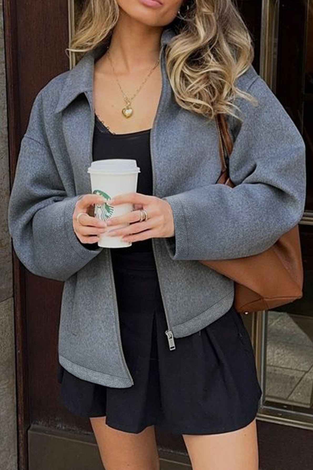 Casual Solid Color Long Sleeve Coat