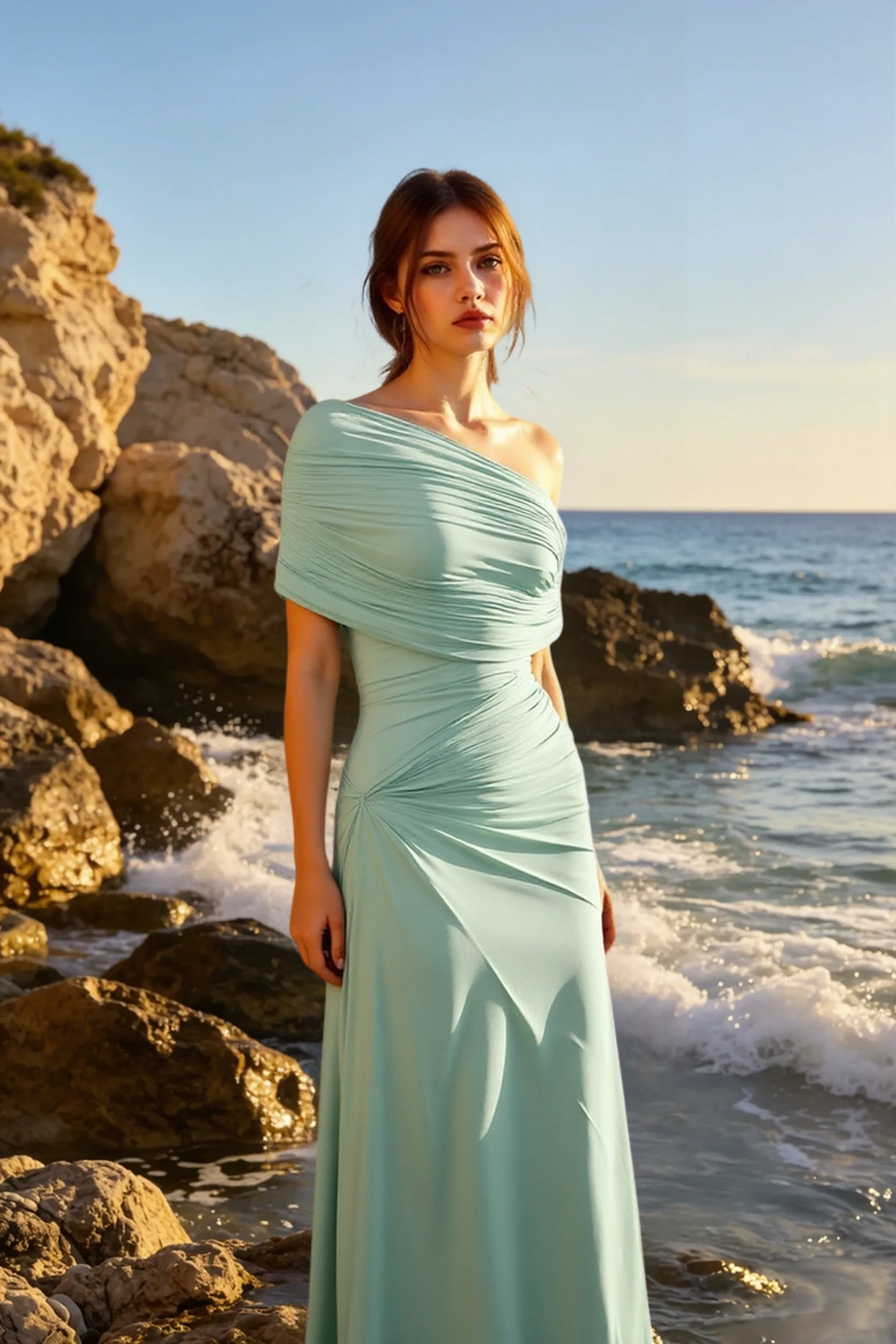 Off-the-Shoulder Ruched Bodycon Dress