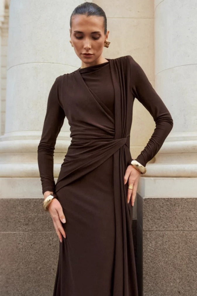 Refined Waist Slim Maxi Dress