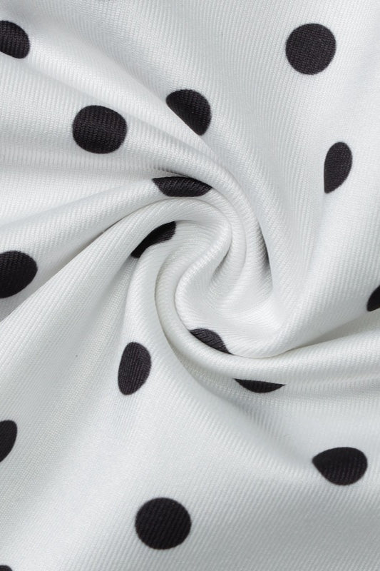 Sexy Polka Dot Backless Halter Crop Top