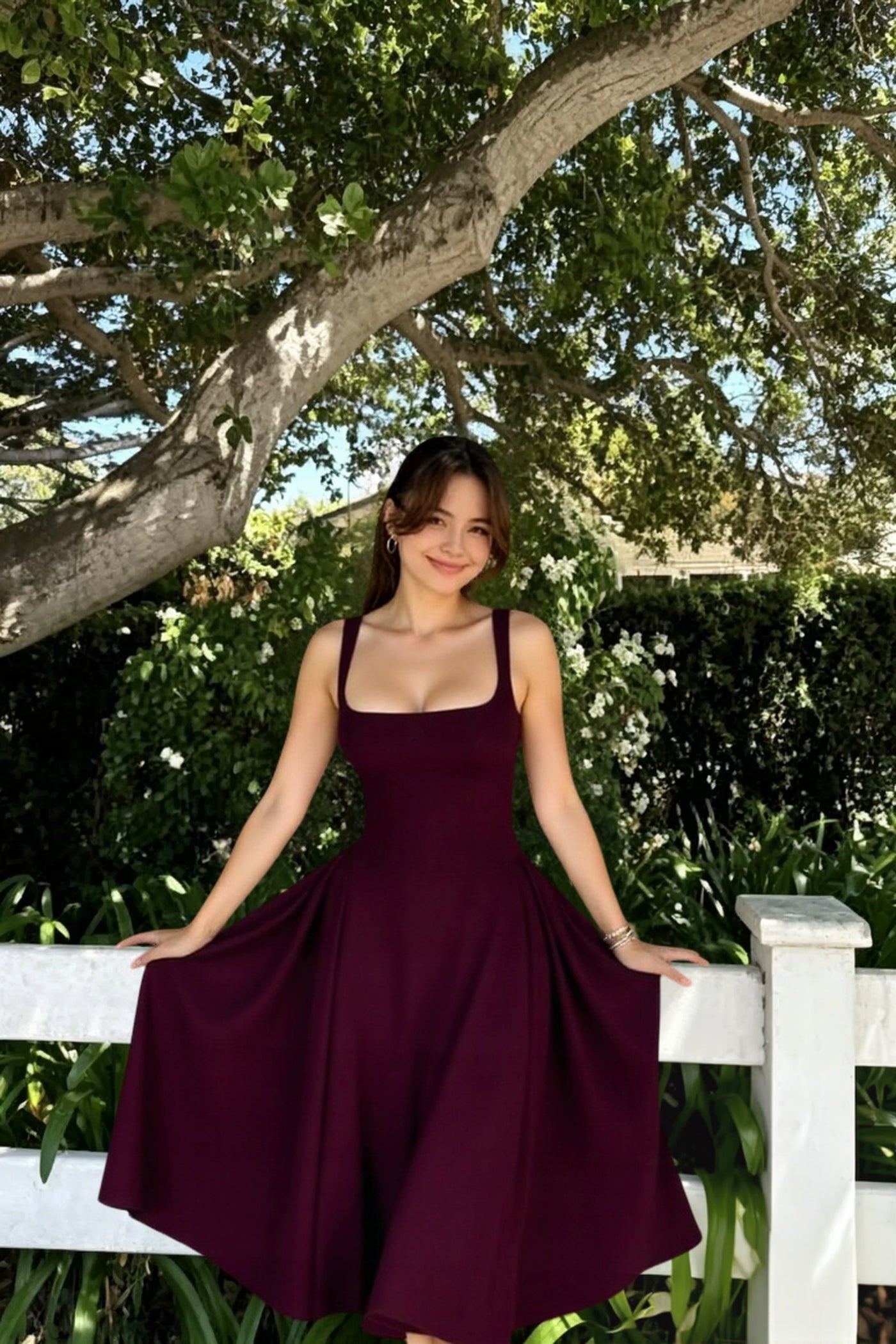 Sleeveless Cami Midi Work Dress