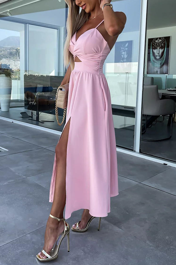 Effortless Genoveva Midi Dress with Cut Out Pockets Designer Edit