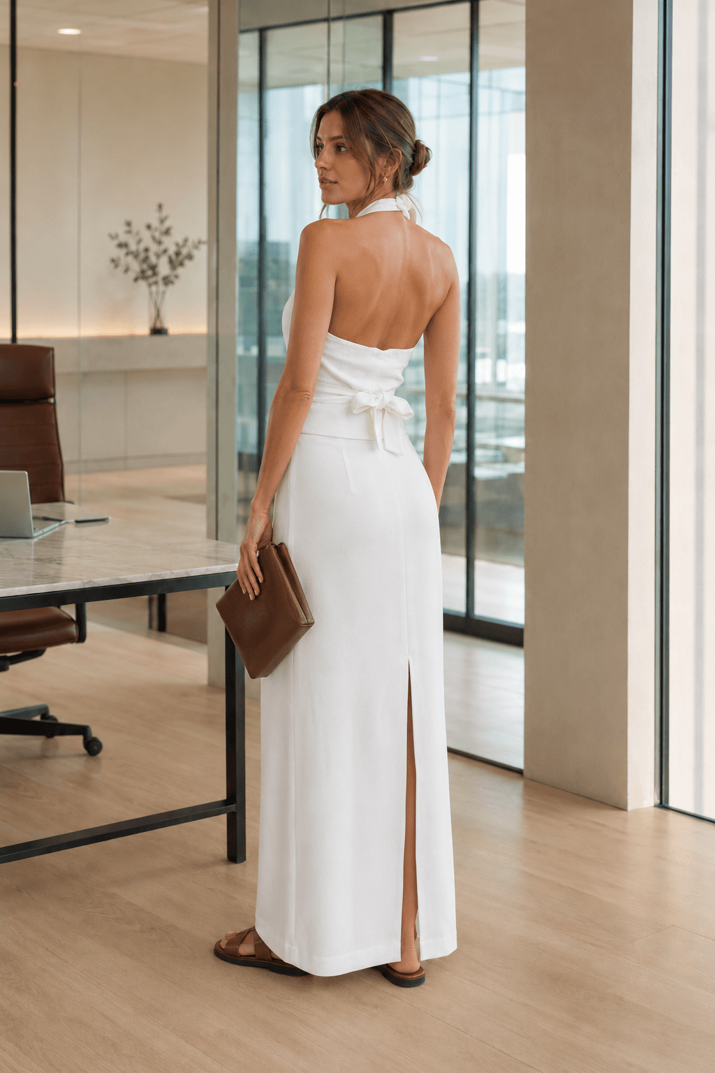 Halter-Neck Maxi Dress