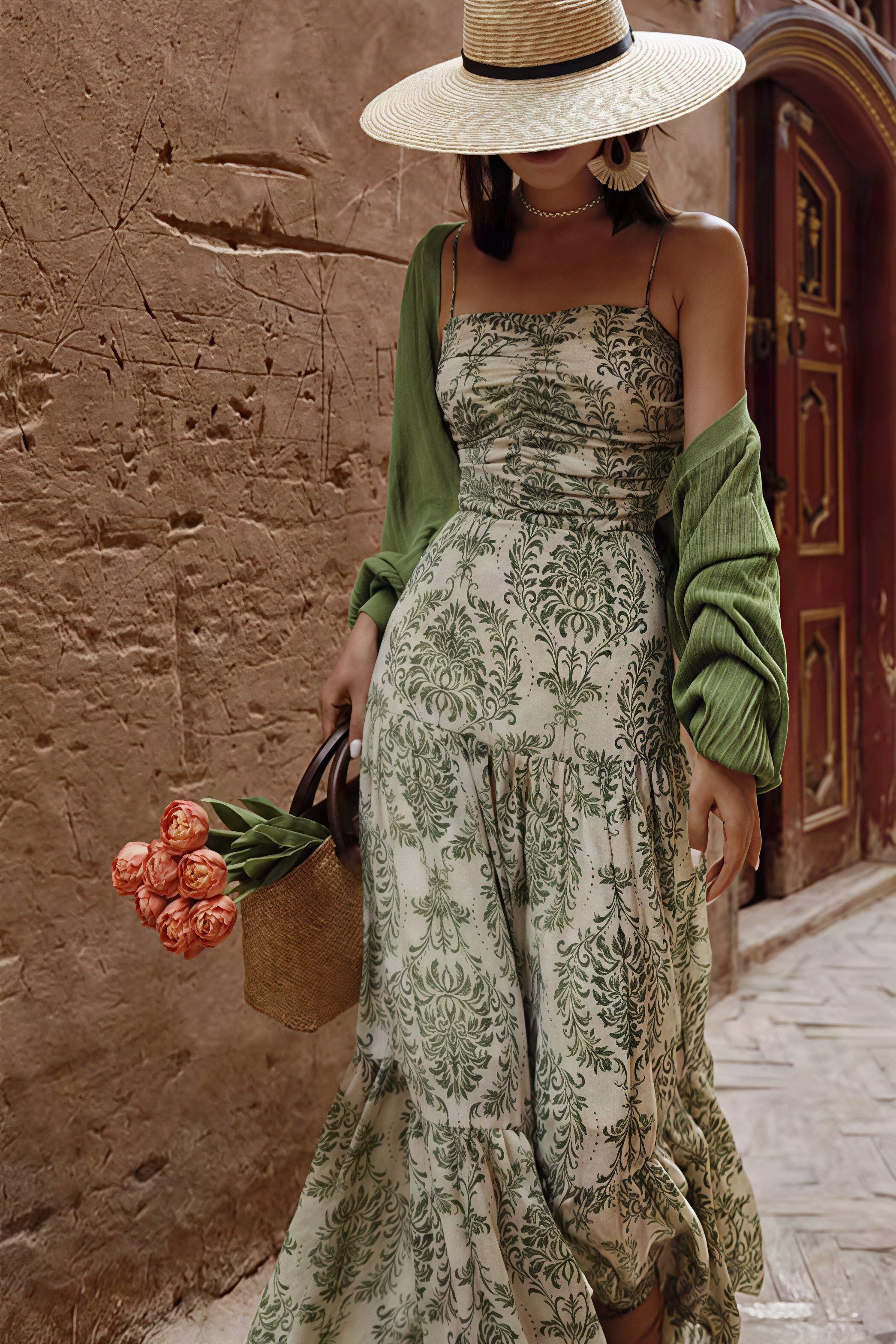 Chiffon Spaghetti Strap Maxi Boho Dress
