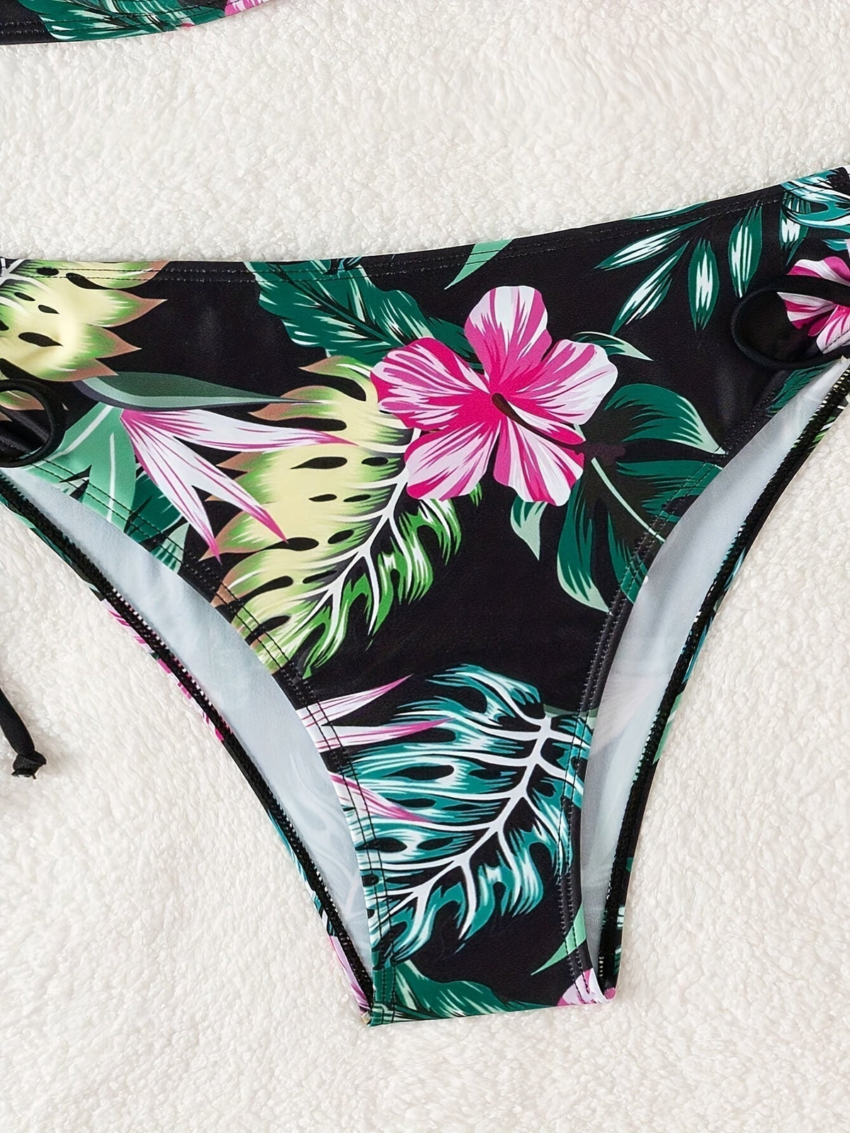 Tropical Floral Print Underwire Push Up Bikini Set