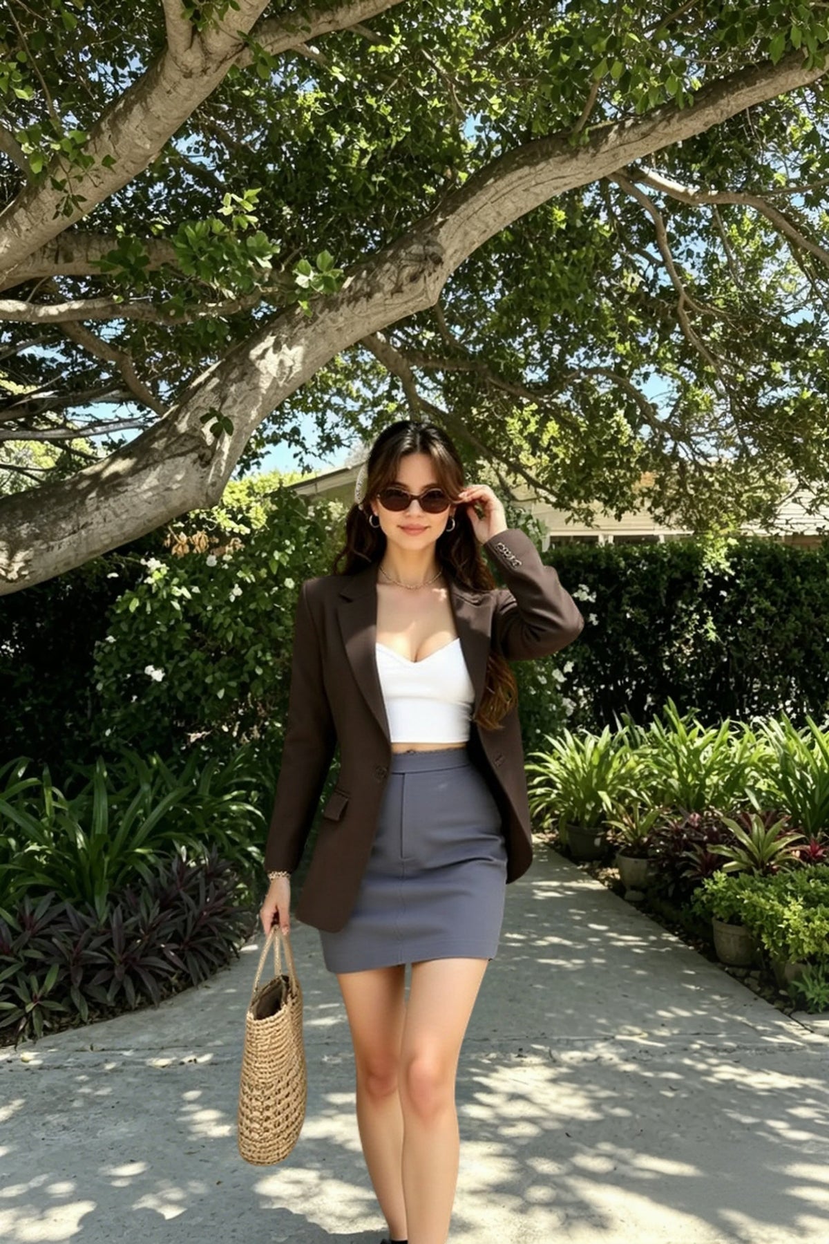 Single Breasted Notch Lapel Flap Pocket Long Sleeve Blazer 4