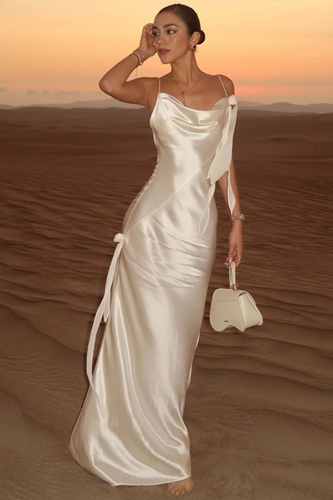 Cami Edition Backless Maxi Silk Dress