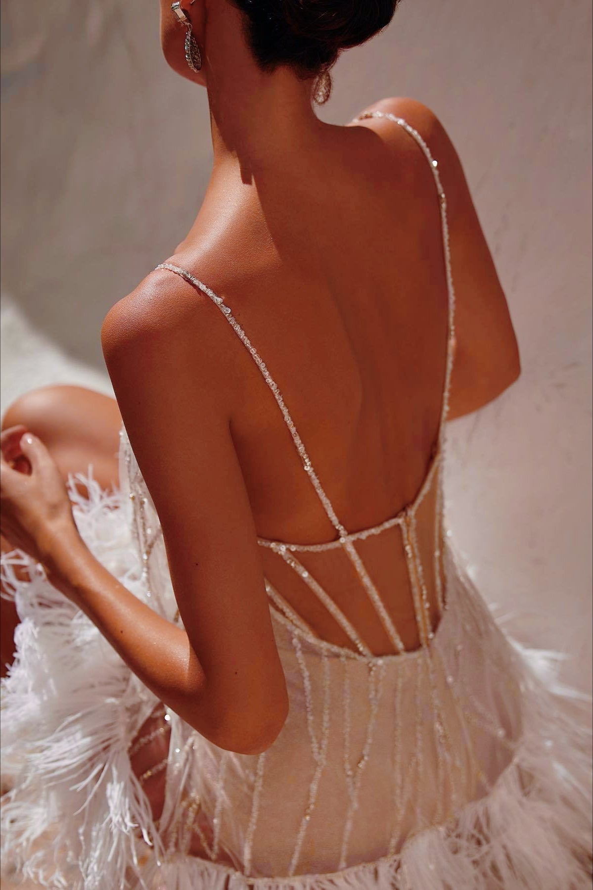 Tiered Fringe Sheer Slip Dress - View 4