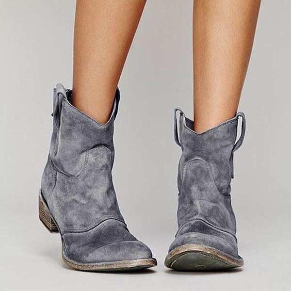 Daily Flat Heel Boot Western Ankle Boots