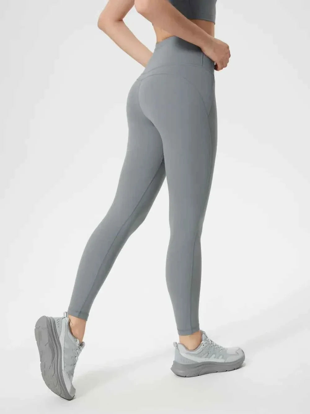High Waist Wide Waistband Ankle Length Active Leggings 10