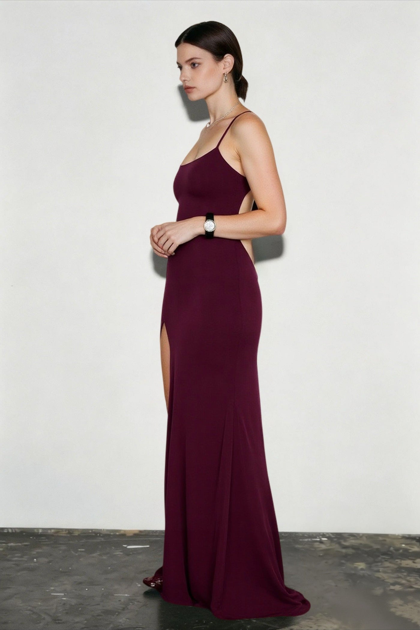 Y2K Cami High Slit Slim Bodycon Dress