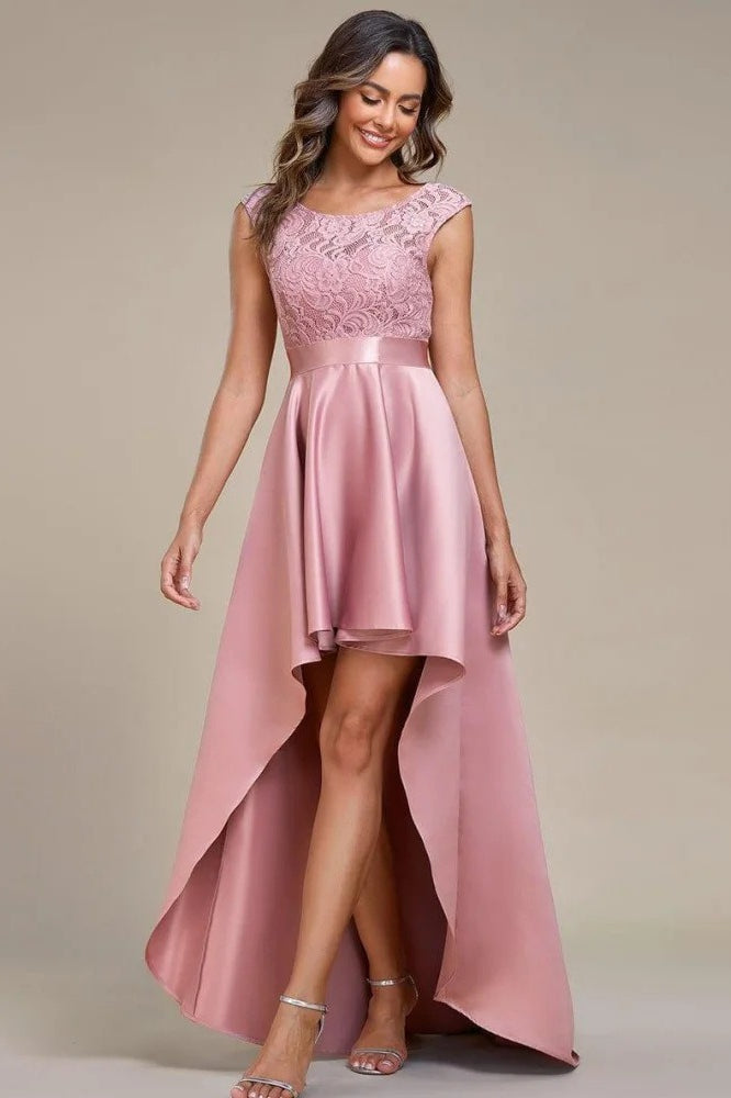 Blush Ruffled Hem Prom Dress
