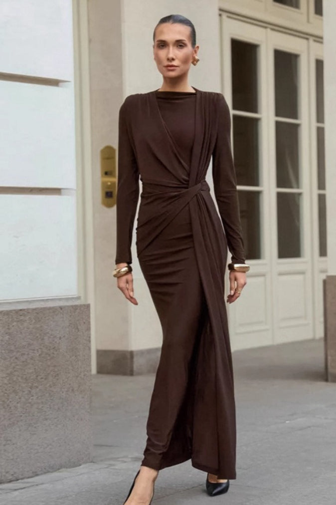 Refined Waist Slim Maxi Dress
