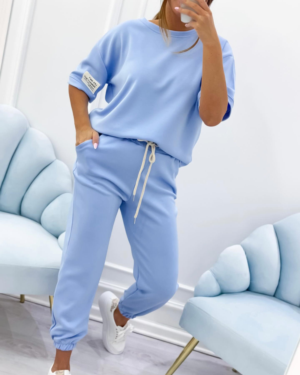 Short Sleeve Top and Jogger Pants Two Piece Set