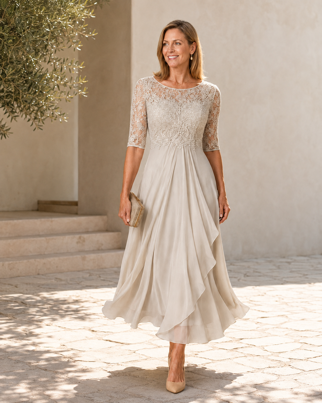 Nora | Lace Midi Dress