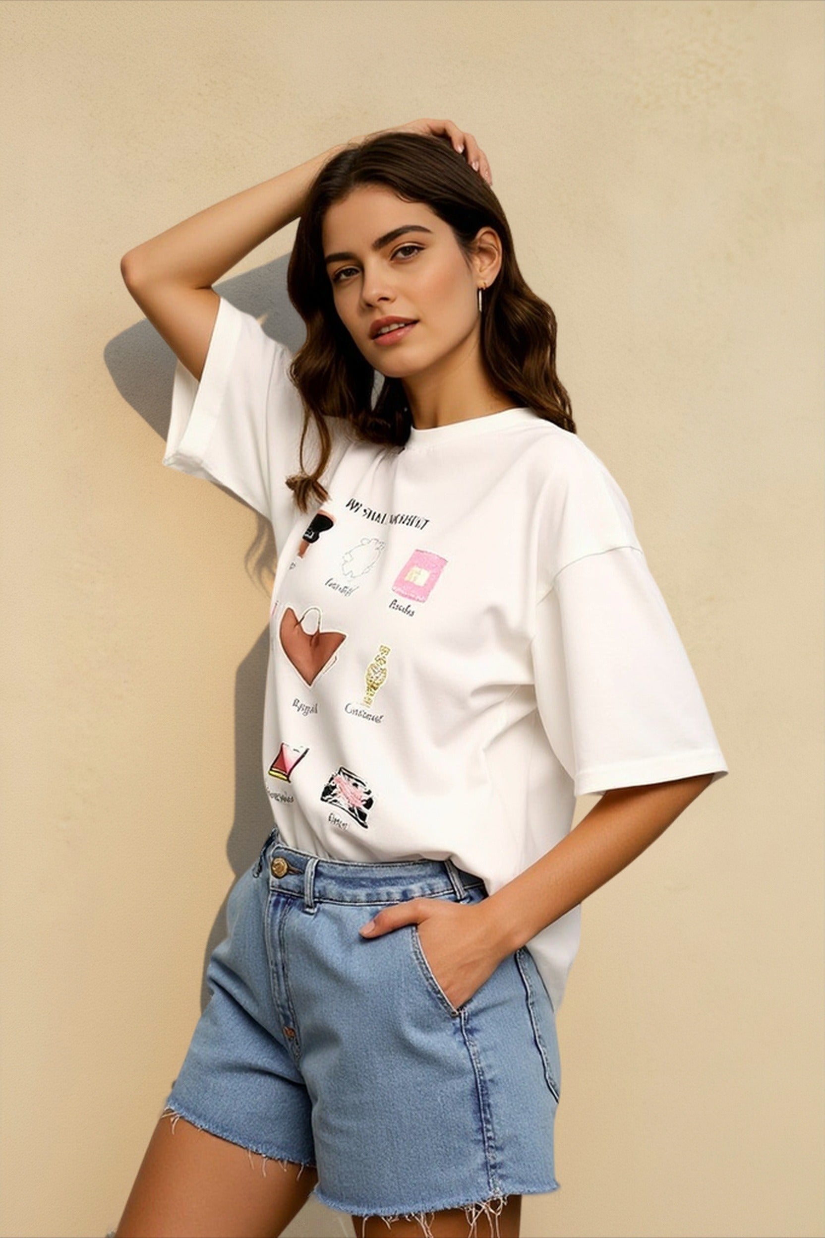 Oversized Cotton Graphic Top