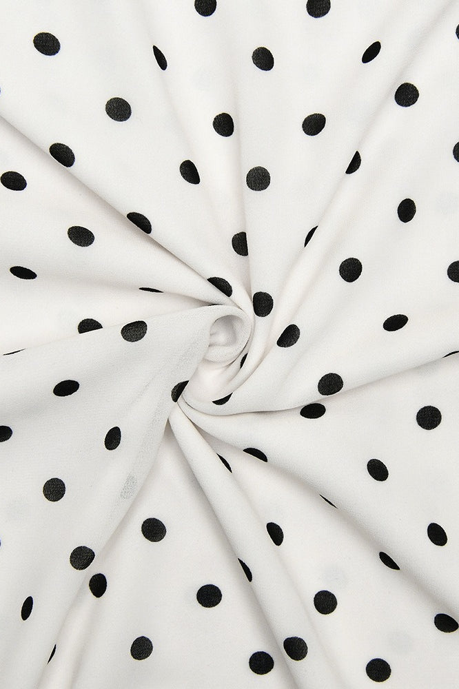 Polka Dot Halter Neck Sleeveless Maxi Dress