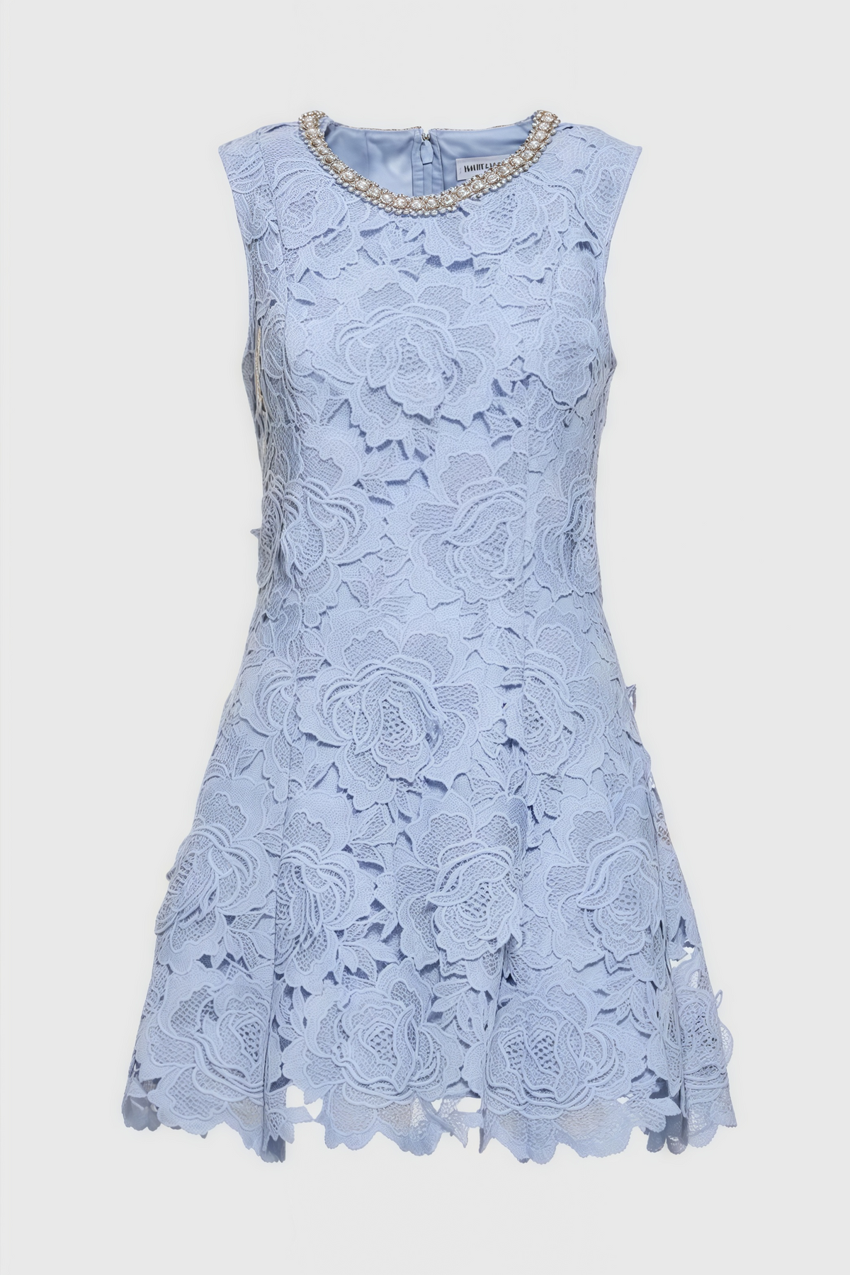 Lace Floral Mini Dress - View 3