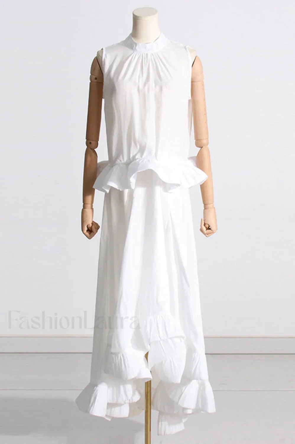 Elaine Pink Sleeveless Charming Ruffle Mermaid Set