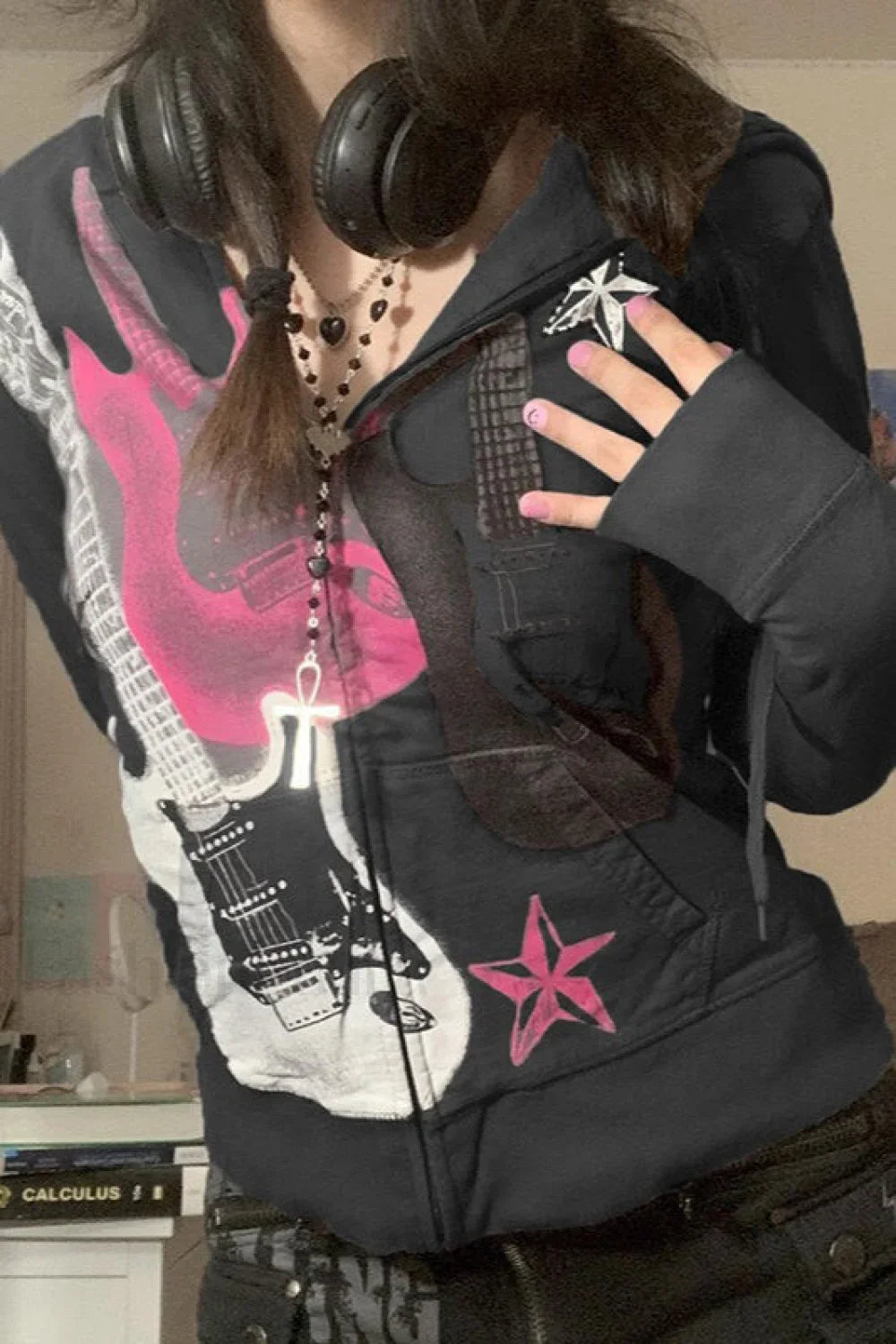 Electric Guitar Print Hoodie