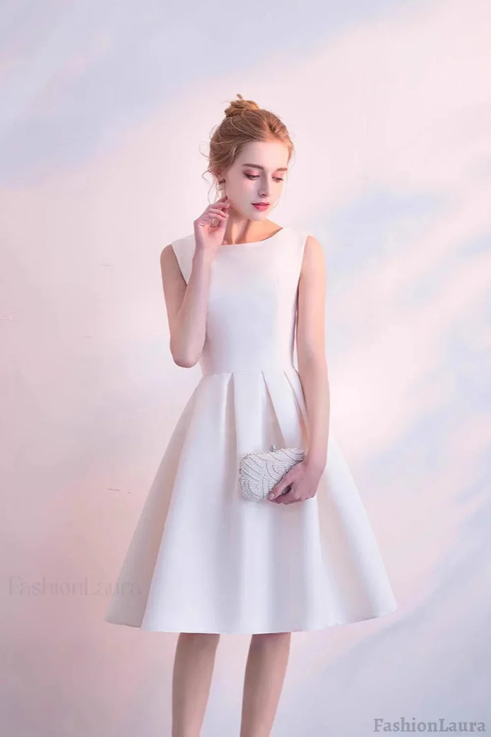 Elegant Bow Mini Party Dress