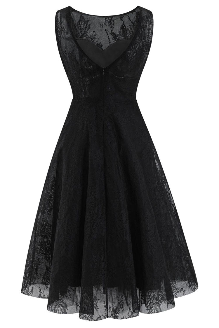 Beaded Crew Neck Sleeveless Feather Hem Fit and Flare Midi Dress