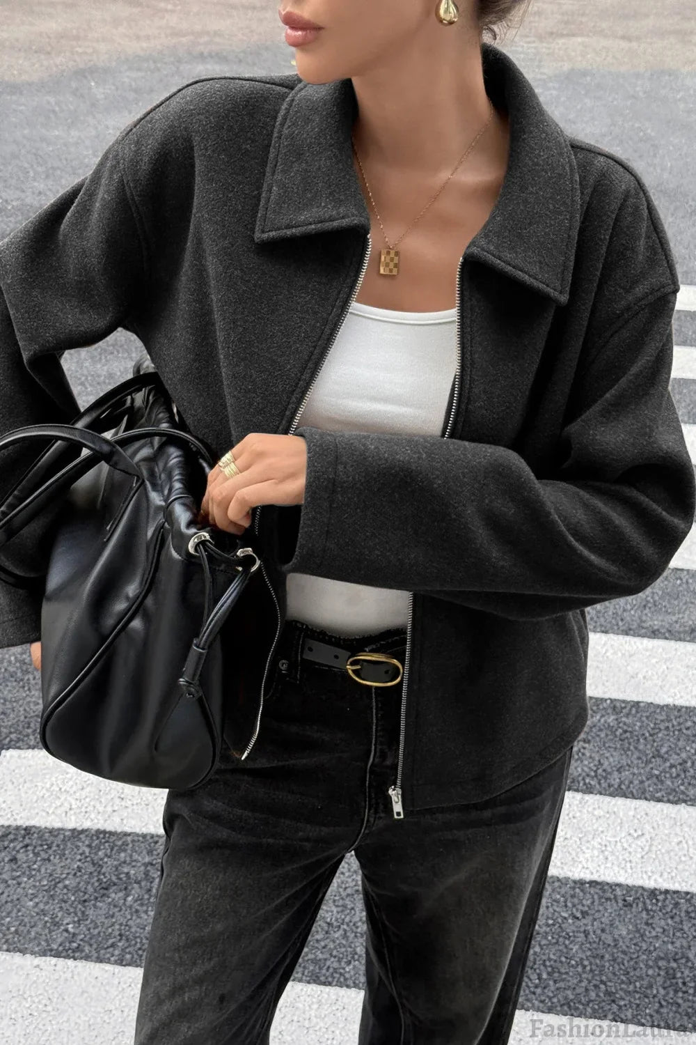 Elegant Long Sleeve Versatile Jacket S / Black