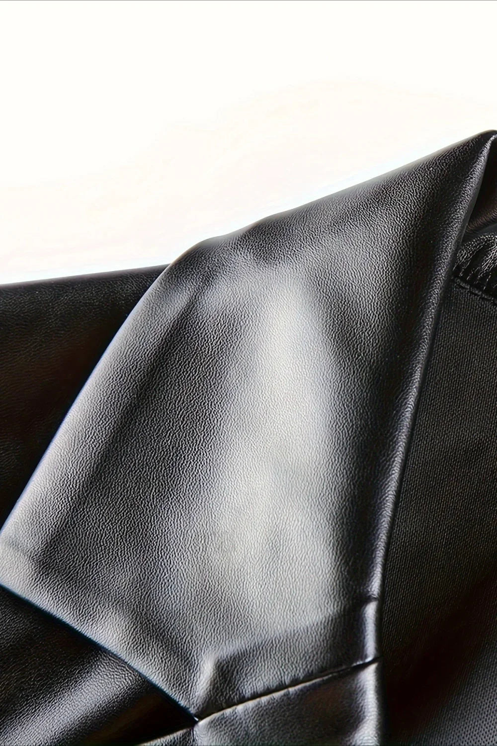 Elegant Loose PU Blazer Coat