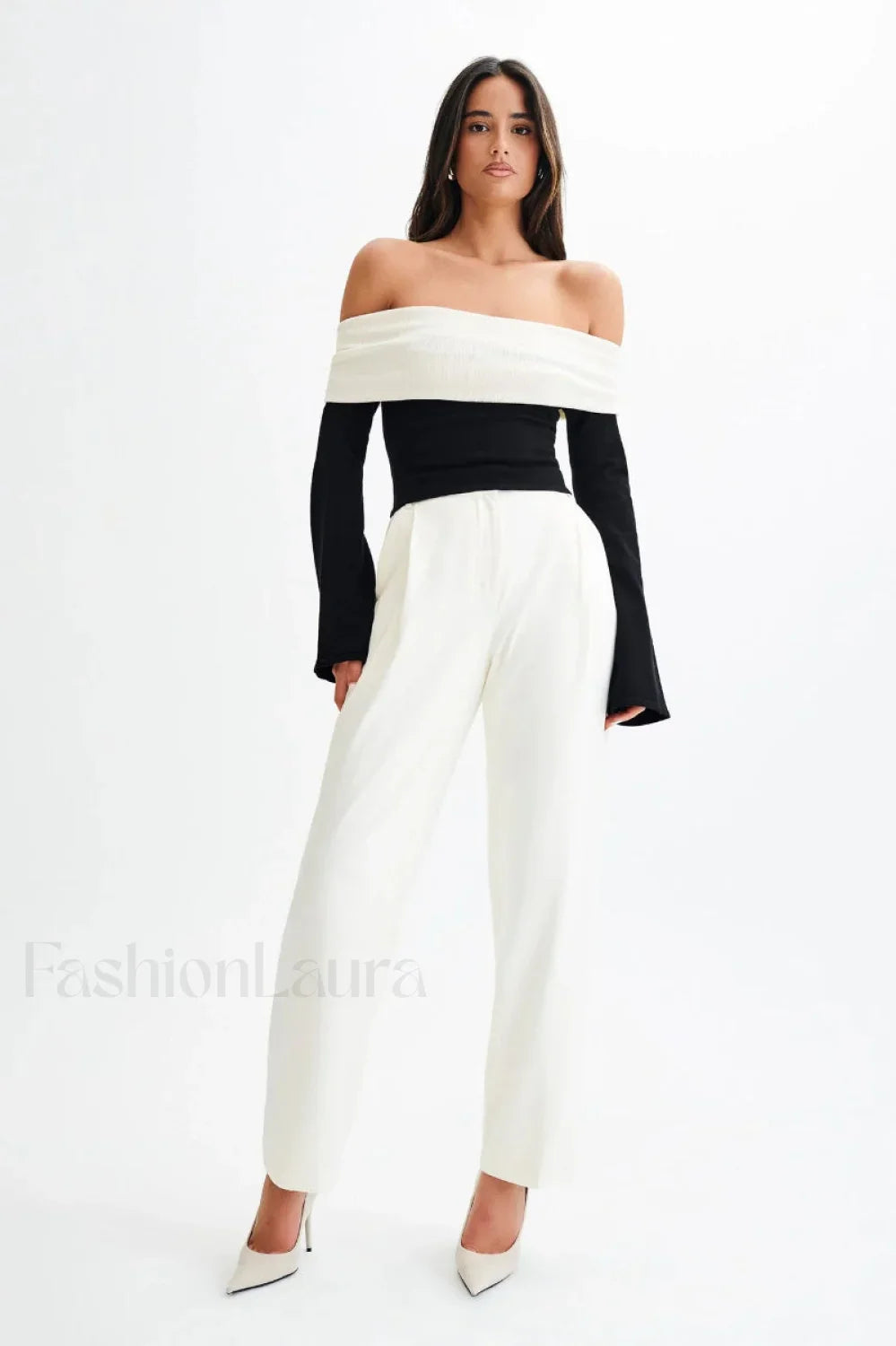 Elegant Off Shoulder Knit Sweater