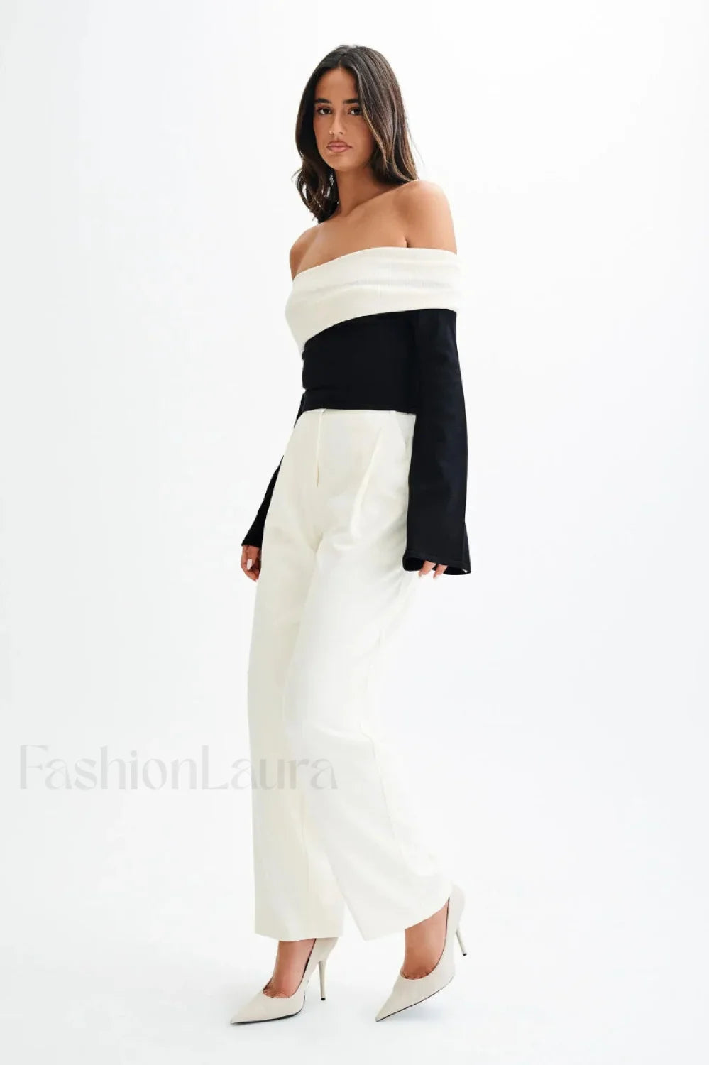 Elegant Off Shoulder Knit Sweater