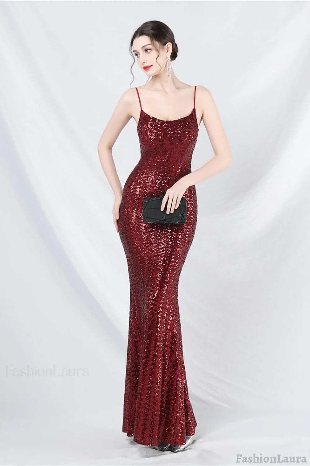 Elegant Sequin Cami Maxi Dress