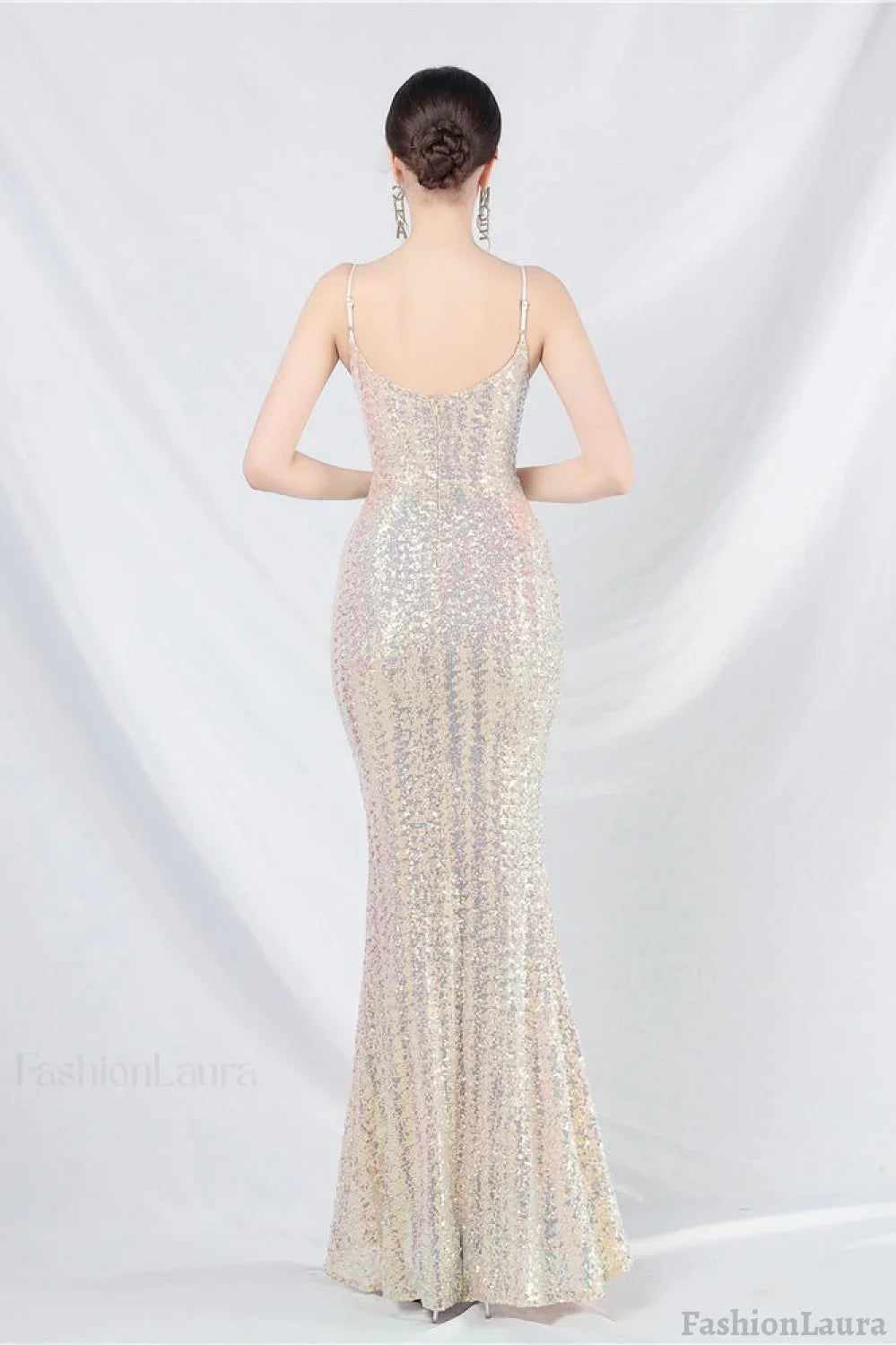 Elegant Sequin Cami Maxi Dress