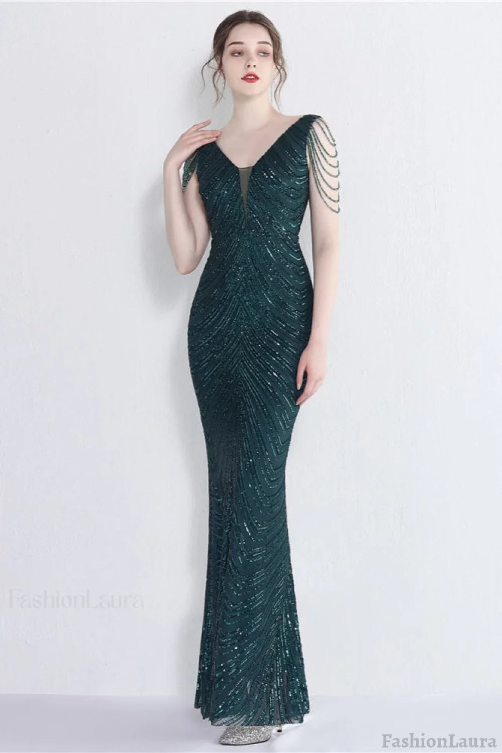 Elegant Sequin Mermaid Party Dress
