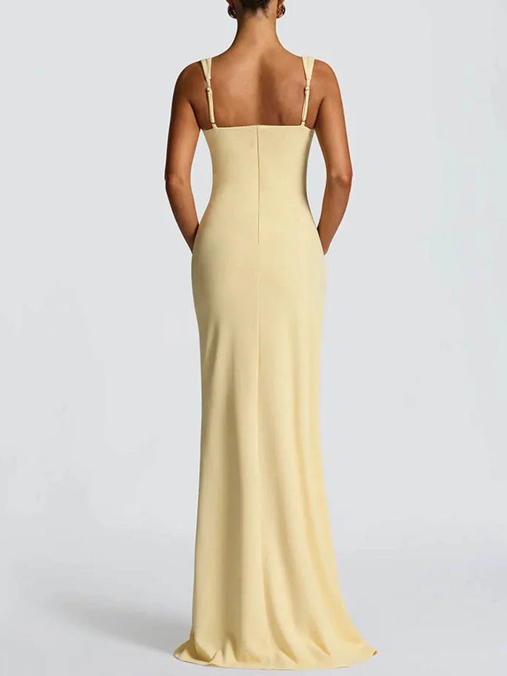 Elena Draped Slit Maxi Dress