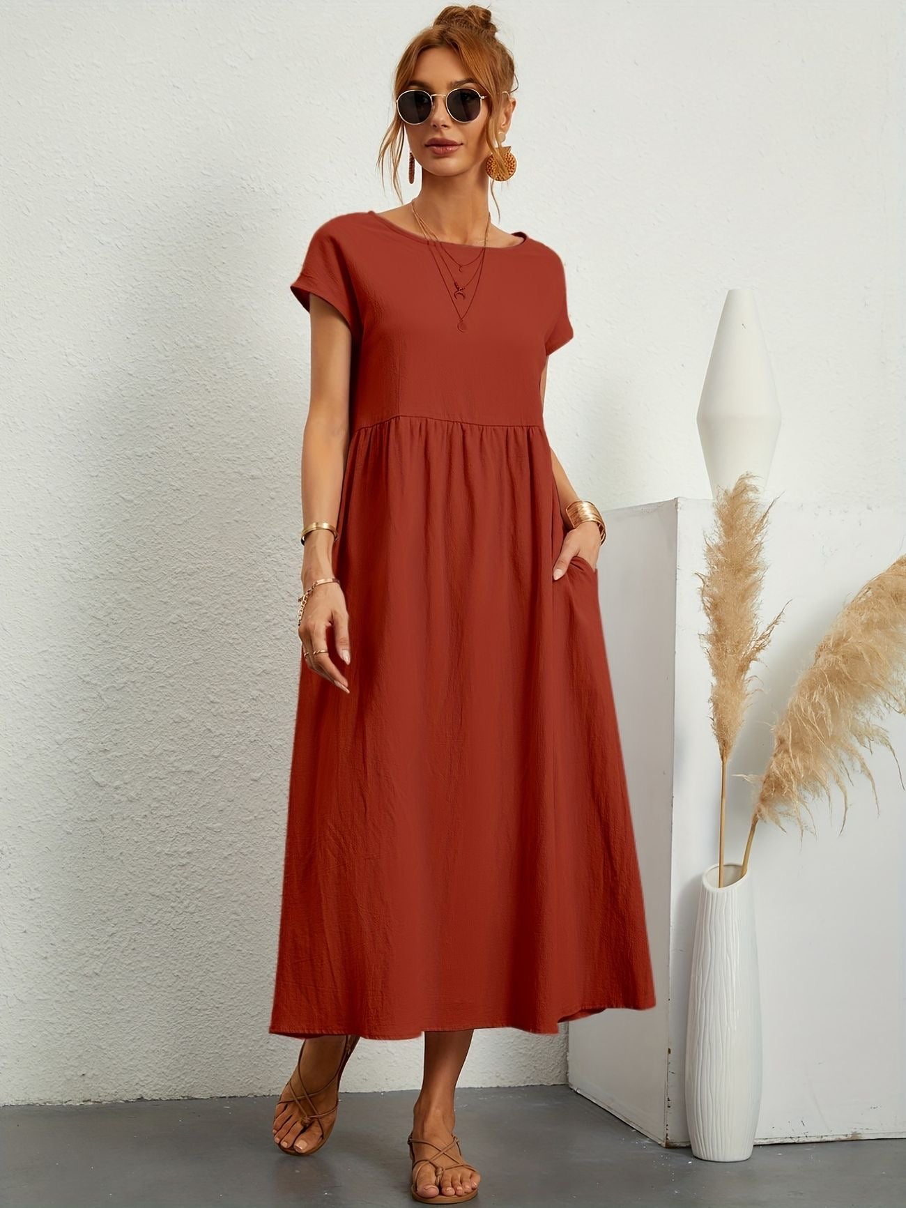 Wanda Elegant Airy Spring Dress for Women Wedding Guest Look