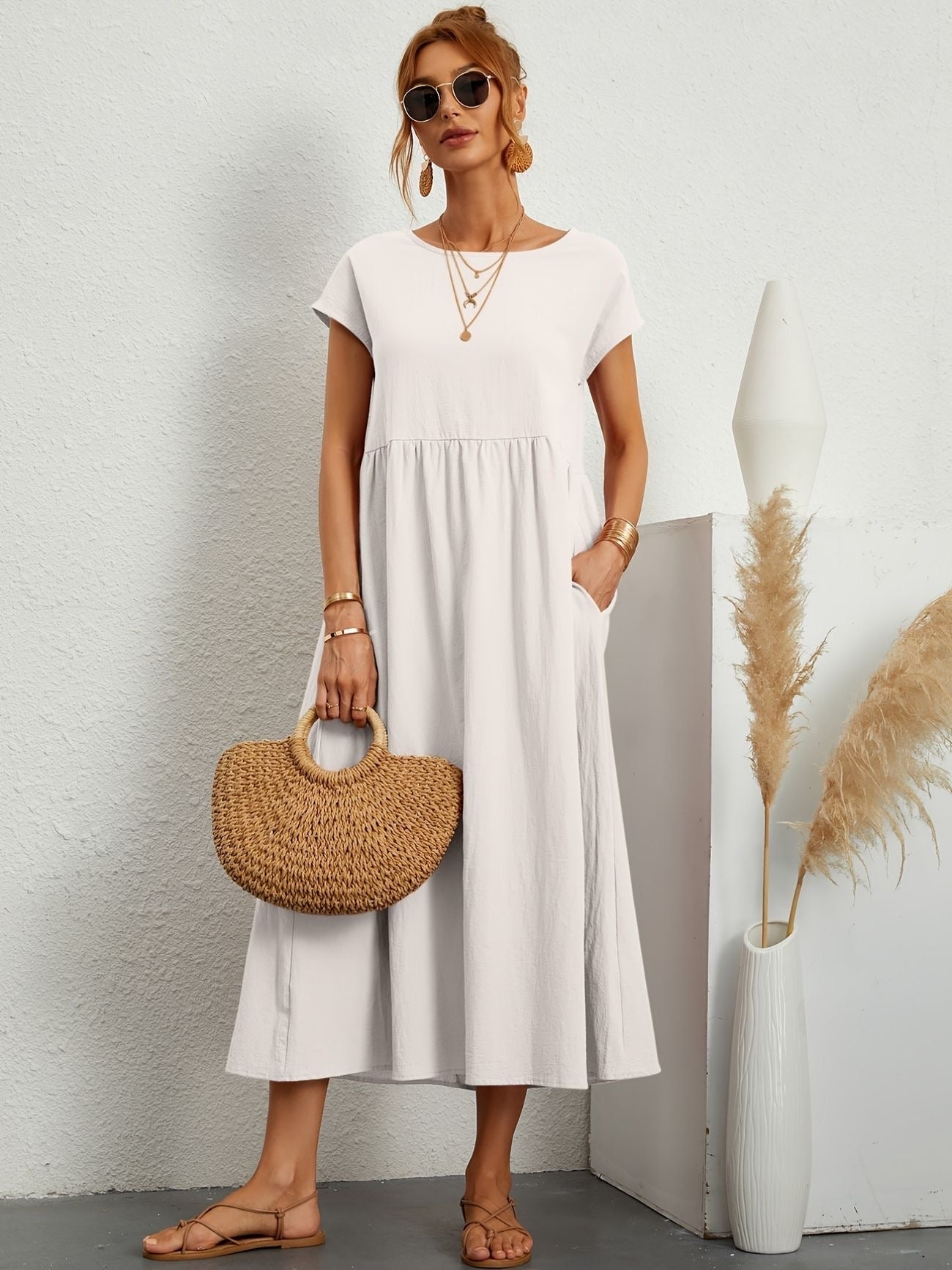 Wanda Elegant Airy Spring Dress for Women Wedding Guest Look