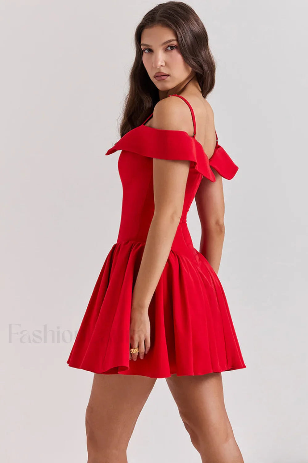 Elida Black Stylish Mini Dress