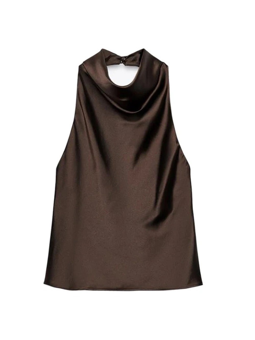 Elise Satin Halter Camisole - Fashion Pov