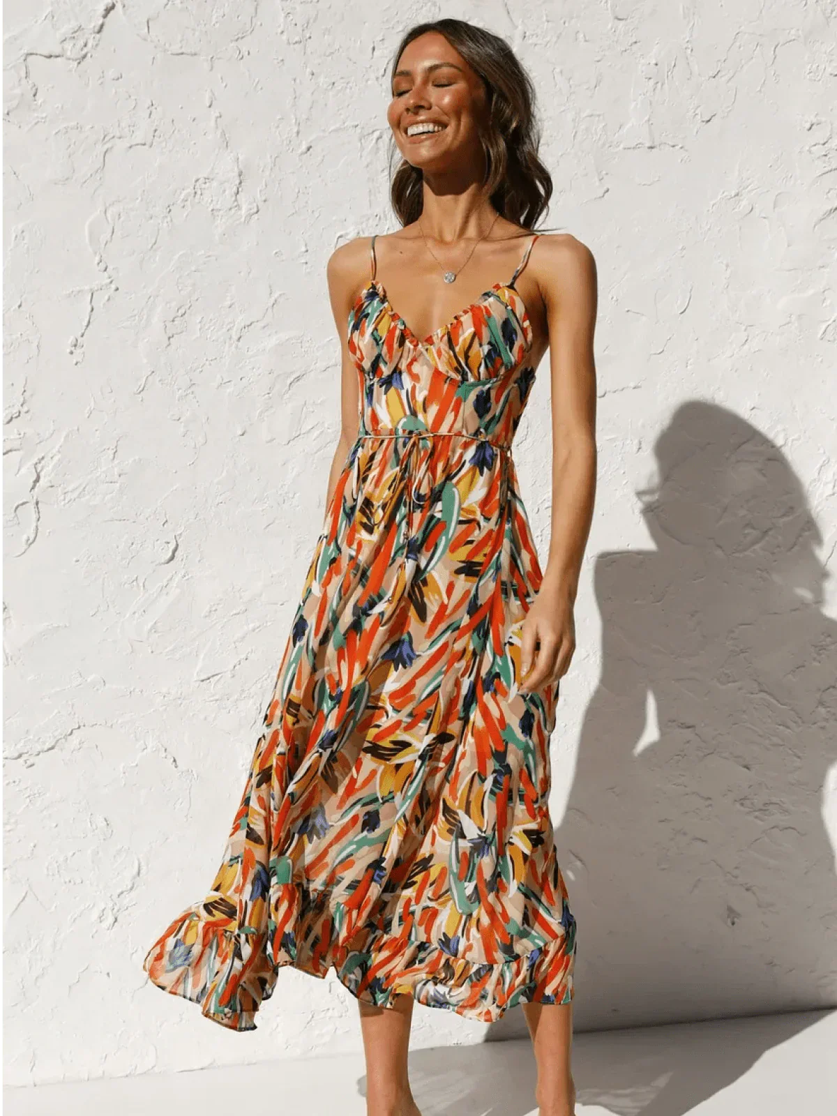 Statement Lorena Premium Chiffon Midi Dress Elevated Occasion Wear