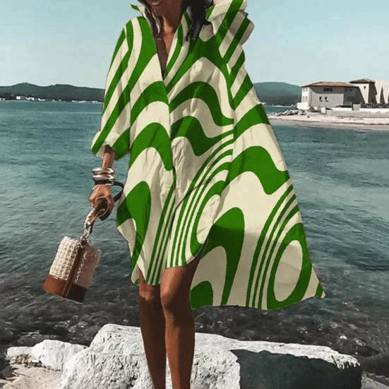 Collared Button Front Roll Up Sleeve High Low Shirt Dress