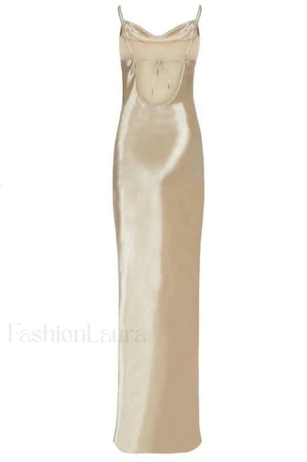 Emily Metallic Stylish Gold Maxi Dress