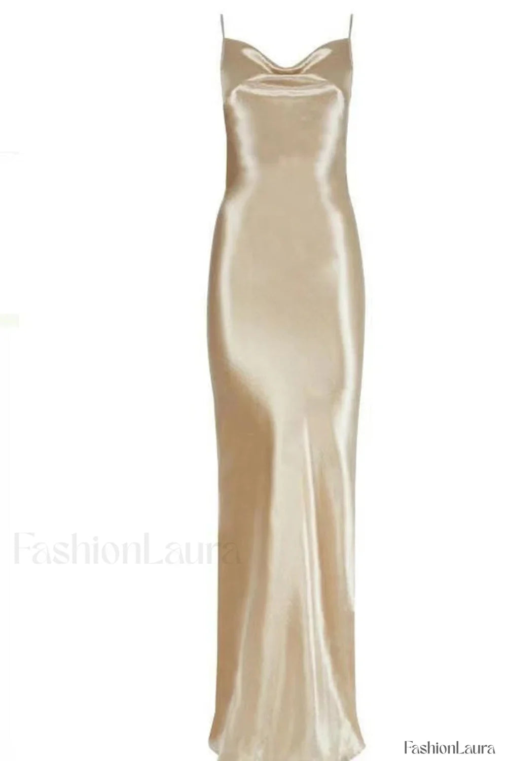 Emily Metallic Stylish Gold Maxi Dress