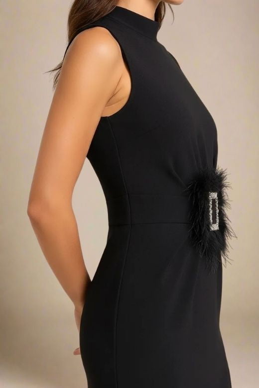 Erin High Neck Bandage Dress - Classic Black