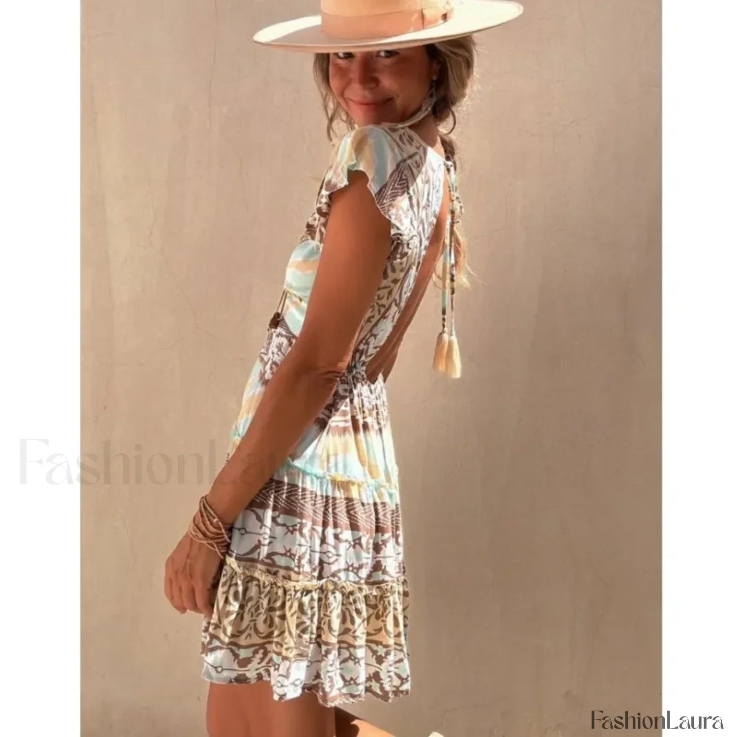 Ethnic Flying-Sleeve Boho Dress